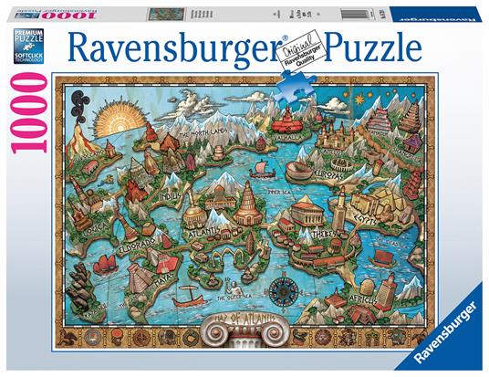 Ravensburger - Puzzle Il mistero di Atlantide 1000 Pezzi Puzzle Adulti