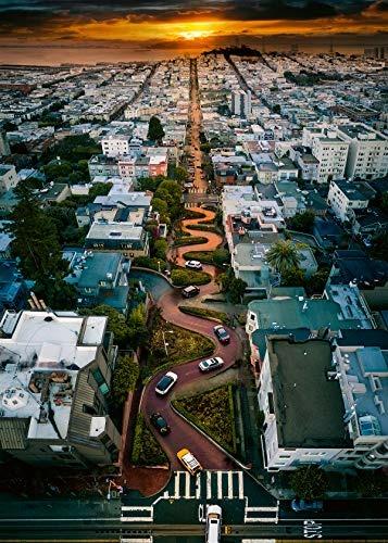 Ravensburger - Puzzle San Francisco Lombard Street, Collezione Beautiful Skylines, 1000 Pezzi, Puzzle Adulti