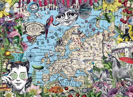 Ravensburger - Puzzle Mappa Europea, Circo Eccentrico, 500 Pezzi, Puzzle Adulti - 3