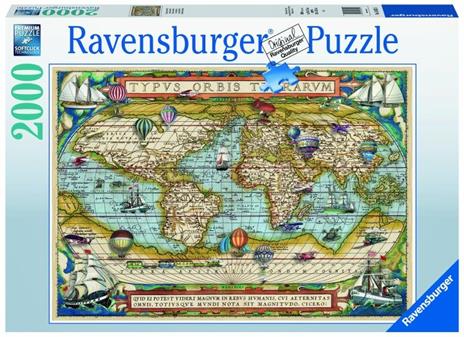 Ravensburger - Puzzle Intorno al mondo, 2000 Pezzi, Puzzle Adulti