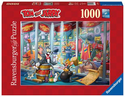 Ravensburger - Puzzle Tom & Jerry, 1000 Pezzi, Puzzle Adulti