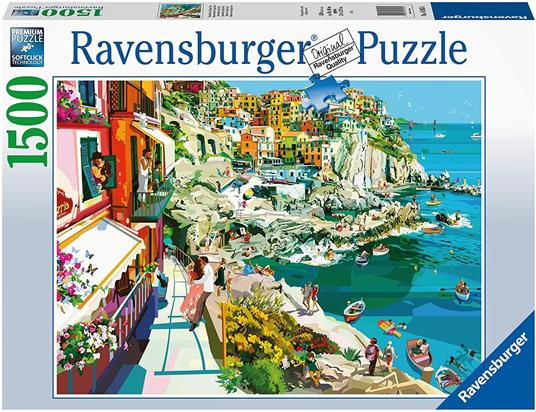 Ravensburger - Puzzle Romance in Cinque Terre, 1500 Pezzi, Puzzle Adulti - 3