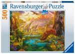 Ravensburger - Puzzle La Terra dei Dinosauri, 500 Pezzi, Puzzle Adulti