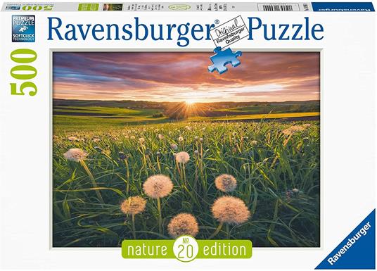 Ravensburger - Puzzle Denti di Leone al Tramonto, 500 Pezzi, Puzzle Adulti