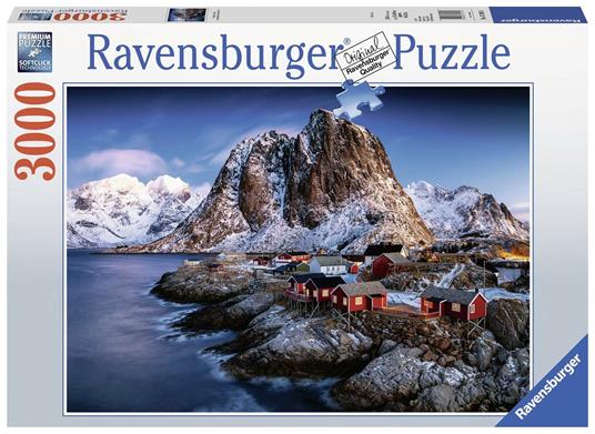 Ravensburger - Puzzle Hamnoy, Lofoten, 3000 Pezzi, Puzzle Adulti