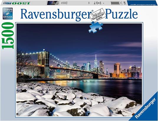 Ravensburger - Puzzle Inverno a New York, 1500 Pezzi, Puzzle Adulti