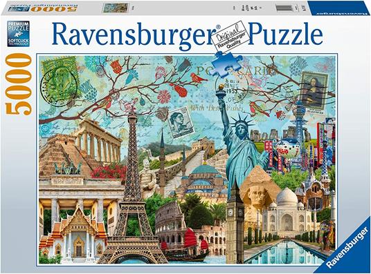 Ravensburger - Puzzle Big City Collage, 5000 Pezzi, Puzzle Adulti