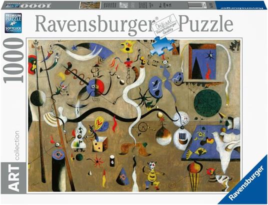 Ravensburger - Puzzle Mirò: Harlequin Carnival, Art Collection, 1000 Pezzi, Puzzle Adulti