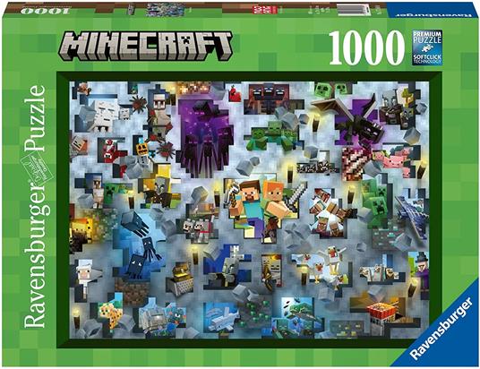 Ravensburger - Puzzle Minecraft Mobs, 1000 Pezzi, Puzzle Adulti - 2