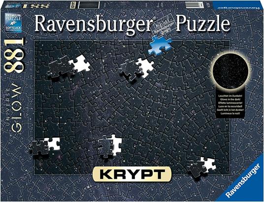 Ravensburger - Puzzle Krypt Universe Glow, 881 Pezzi, Puzzle Adulti