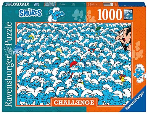 Ravensburger - Puzzle I Puffi, Collezione Challenge, 1000 Pezzi, Puzzle Adulti