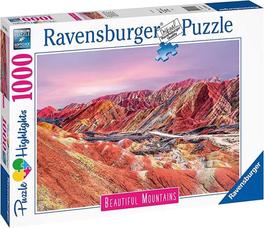 Ravensburger - Puzzle Montagne Arcobaleno, Cina, Collezione Beautiful Mountains, 1000 Pezzi, Puzzle Adulti - 2