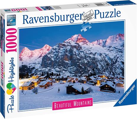 Ravensburger - Puzzle Oberland Bernese, Svizzera, Collezione Beautiful Mountains, 1000 Pezzi, Puzzle Adulti - 2