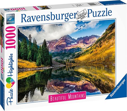 Ravensburger - Puzzle Aspen, Colorado, Collezione Beautiful Mountains, 1000 Pezzi, Puzzle Adulti - 2
