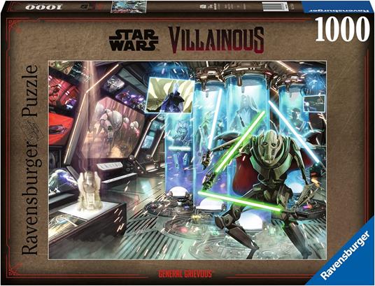 Ravensburger -Puzzle Star Wars Villainous: General Grievous, Collezione Villainous, 1000 Pezzi, Puzzle Adulti