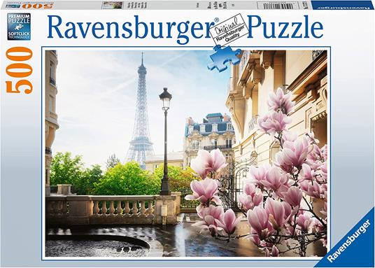 Ravensburger - Puzzle Primavera a Parigi, 500 Pezzi, Puzzle Adulti