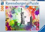 Ravensburger - Puzzle Cartolina di New York, 500 Pezzi, Puzzle Adulti