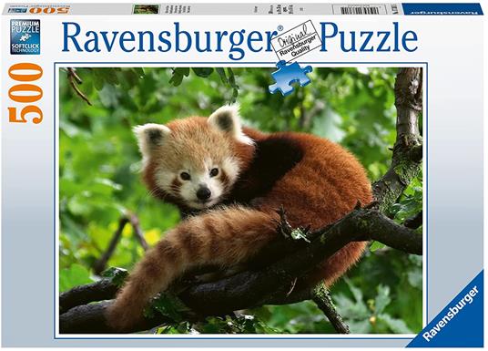 Ravensburger - Puzzle Panda rosso 500 Pezzi Puzzle Adulti