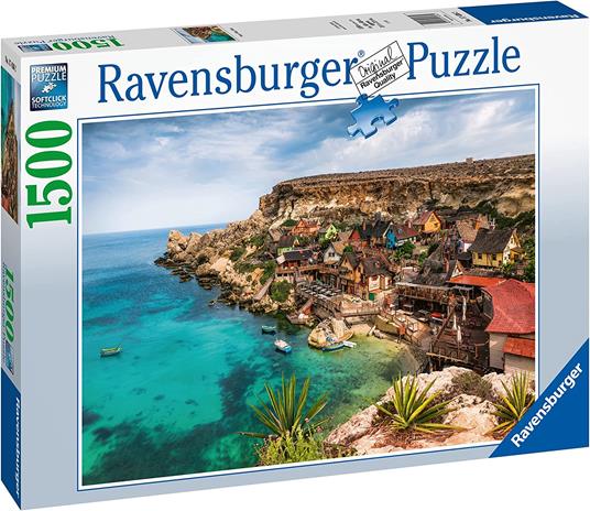 Ravensburger - Puzzle Popeye village, Malta, 1500 Pezzi, Puzzle Adulti - 2