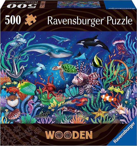 Ravensburger - Puzzle di legno Cottage, 500 Pezzi