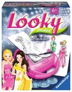 Ravensburger Looky pocket glamour kit di disegno di moda per bambini