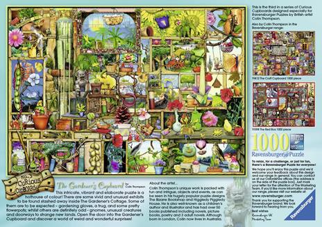 Ravensburger - Puzzle Colin Thompson, The Gardener's Cupboard, Collezione Colin Thompson, 1000 Pezzi, Puzzle Adulti - 4