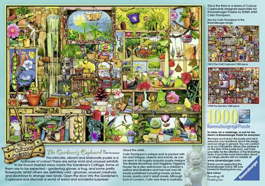Ravensburger - Puzzle Colin Thompson, The Gardener's Cupboard, Collezione Colin Thompson, 1000 Pezzi, Puzzle Adulti - 4