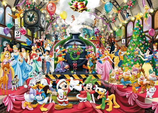 Ravensburger - Puzzle Il treno di Natale Disney, 1000 Pezzi, Puzzle Adulti - 12
