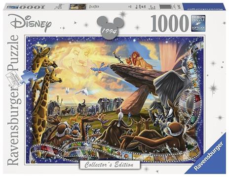 Ravensburger - Puzzle Disney Classic Il Re Leone, Collezione Disney Collector's Edition, 1000 Pezzi, Puzzle Adulti - 34