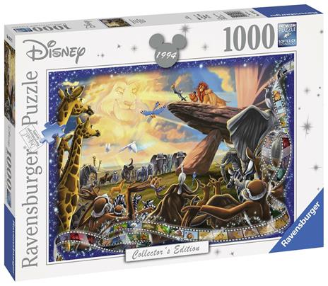 Ravensburger - Puzzle Disney Classic Il Re Leone, Collezione Disney Collector's Edition, 1000 Pezzi, Puzzle Adulti - 57