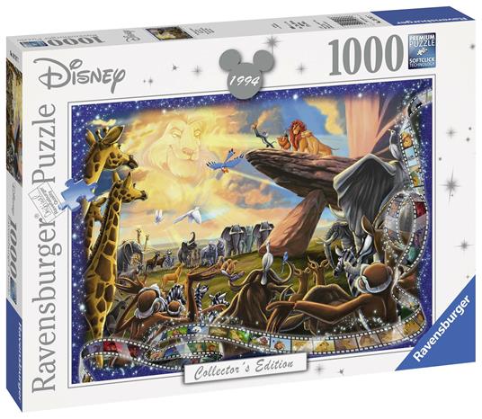 Ravensburger - Puzzle Disney Classic Il Re Leone, Collezione Disney Collector's Edition, 1000 Pezzi, Puzzle Adulti - 57