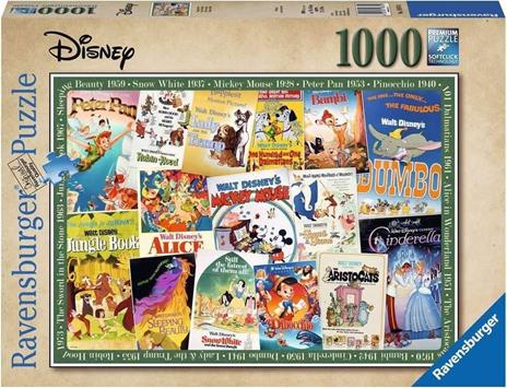 Ravensburger - Puzzle Disney Vintage Movie Post, 1000 Pezzi, Puzzle Adulti - 2