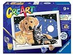 Ravensburger - CreArt Serie E: Cielo stellato, Kit per Dipingere con i Numeri,