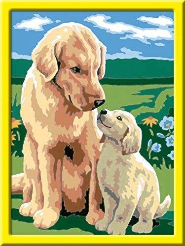 Ravensburger - CreArt Serie D: Retriever sul Prato, Kit Dipingere i Numeri, Contiene una Tavola Prestampata, Pennello - 2