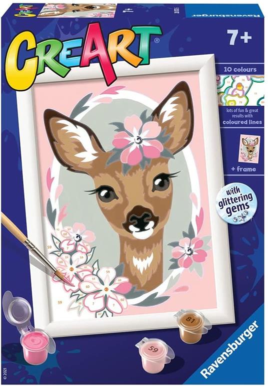 Ravensburger - CreArt Serie E, Bambi, Kit per Di…