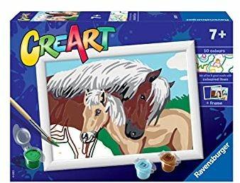 Ravensburger - CreArt Serie E: Amore Materno, Kit per Dipingere con i Numeri, Contiene una Tavola Prestampata, Pennello - 3