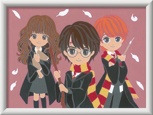 Ravensburger - CreArt Serie D: Harry Potter - Il trio magico, Kit per Dipingere con i Numeri, - 4