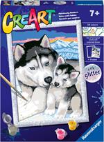 Ravensburger - CreArt Serie D: Husky, Kit per Dipingere con i Numeri,