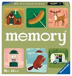 Ravensburger - Memory Versione Avventure in Campeggio, 64 Tessere, Gioco Da Tavolo, 3+ Anni