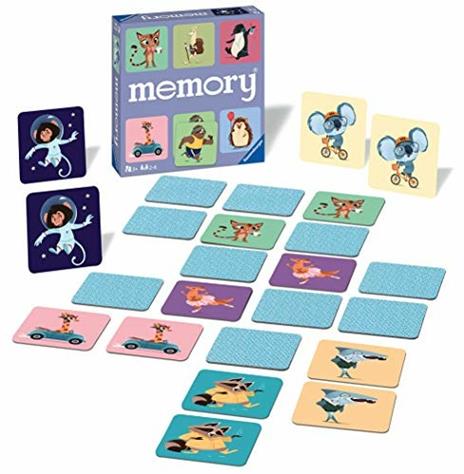 Ravensburger - Memory Animali Felici, 64 Tessere, Gioco Da Tavolo, 3+ Anni - 5