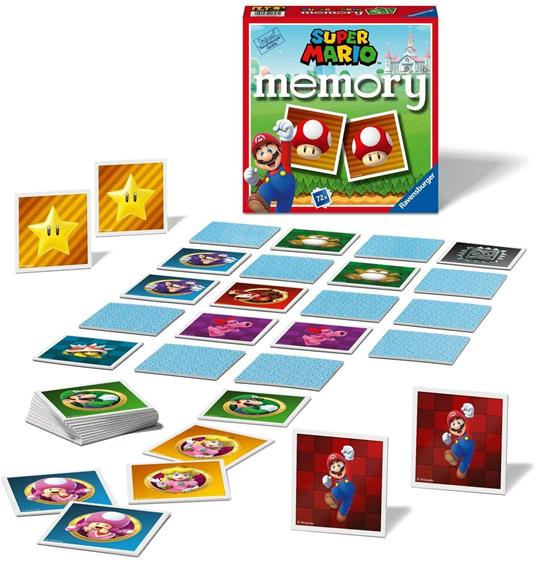 Ravensburger - Memory® Super Mario, 64 Tessere, Gioco Da Tavolo, 3+ Anni - 3
