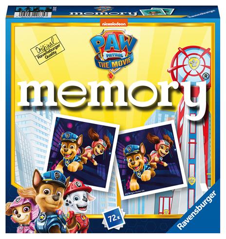 Ravensburger - Memory Versione Paw Patrol Movie, 72 Tessere, Gioco Da Tavolo, 4+ Anni