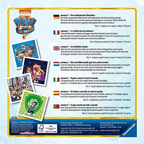 Ravensburger - Memory Versione Paw Patrol Movie, 72 Tessere, Gioco Da Tavolo, 4+ Anni - 3