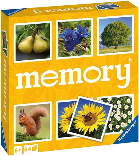 Ravensburger - Memory® Nature, 64 Tessere, Gioco Da Tavolo, 3+ Anni - 8