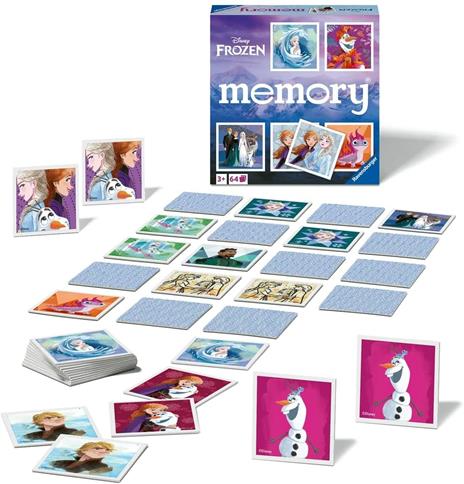 Ravensburger - Memory Versione Frozen, 64 Tessere, Gioco Da Tavolo, 3+ Anni - 3