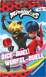 Ravensburger - Miraculous Duel Dice Game, Gioco di Dadi con Ladybug e Chat Noir, 6+ Anni