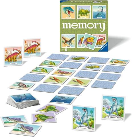 Ravensburger - Memory® Dinosauri, 64 Tessere, Gioco Da Tavolo, 3+ Anni - 2