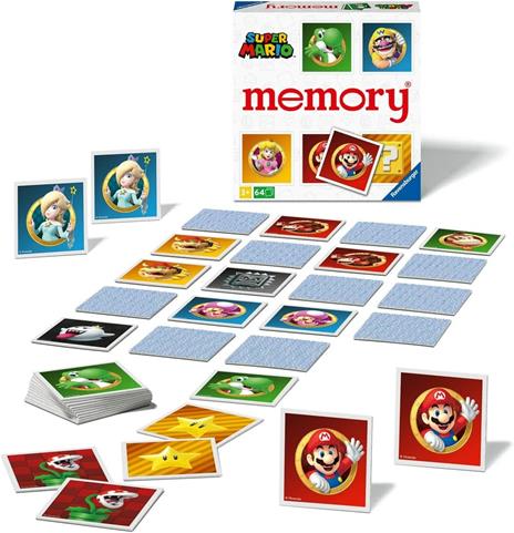 Ravensburger - Memory® Versione Super Mario, 64 Tessere, Gioco Da Tavolo, 3+ Anni - 2