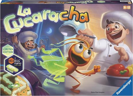 Ravensburger  La Cucaracha Glow in the Dark, Gioco Da Tavolo, Da 2 A 4 Giocatori, 6+ Anni