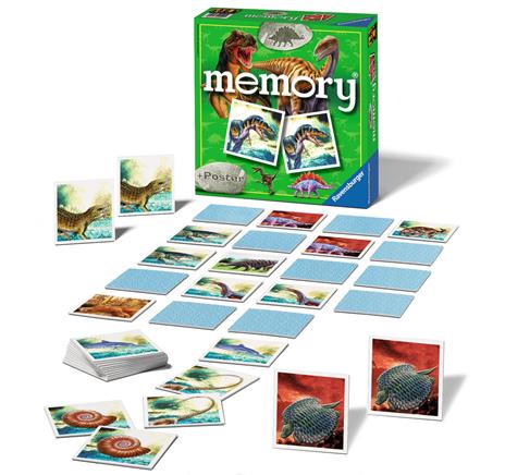 Ravensburger - Memory Dinosauri, 72 Tessere, Gioco Da Tavolo, 4+ Anni - 4